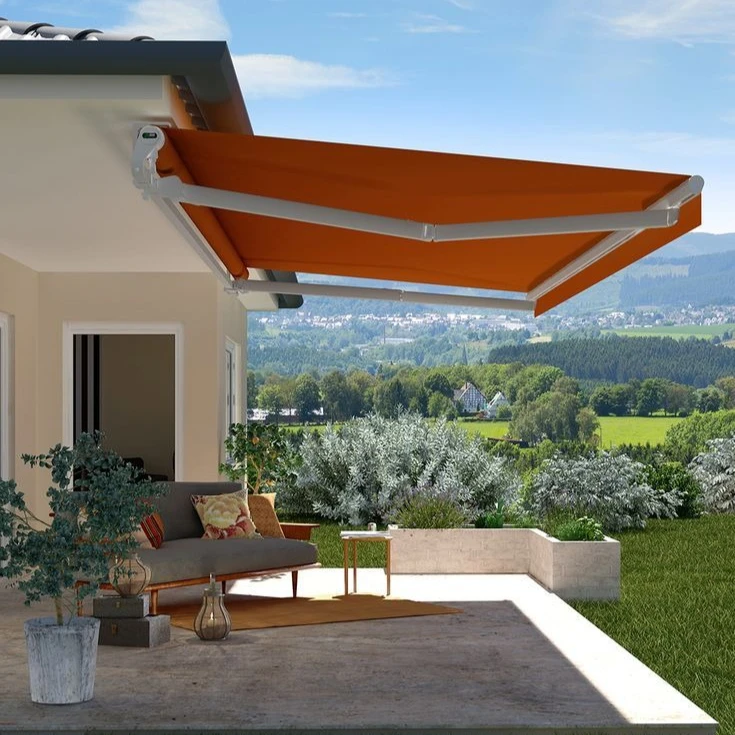 

Electric Motorized Modern Design Adjustable Retractable Anti-rust Folding Awning High-strength Rain Resistant Awning for Balcony