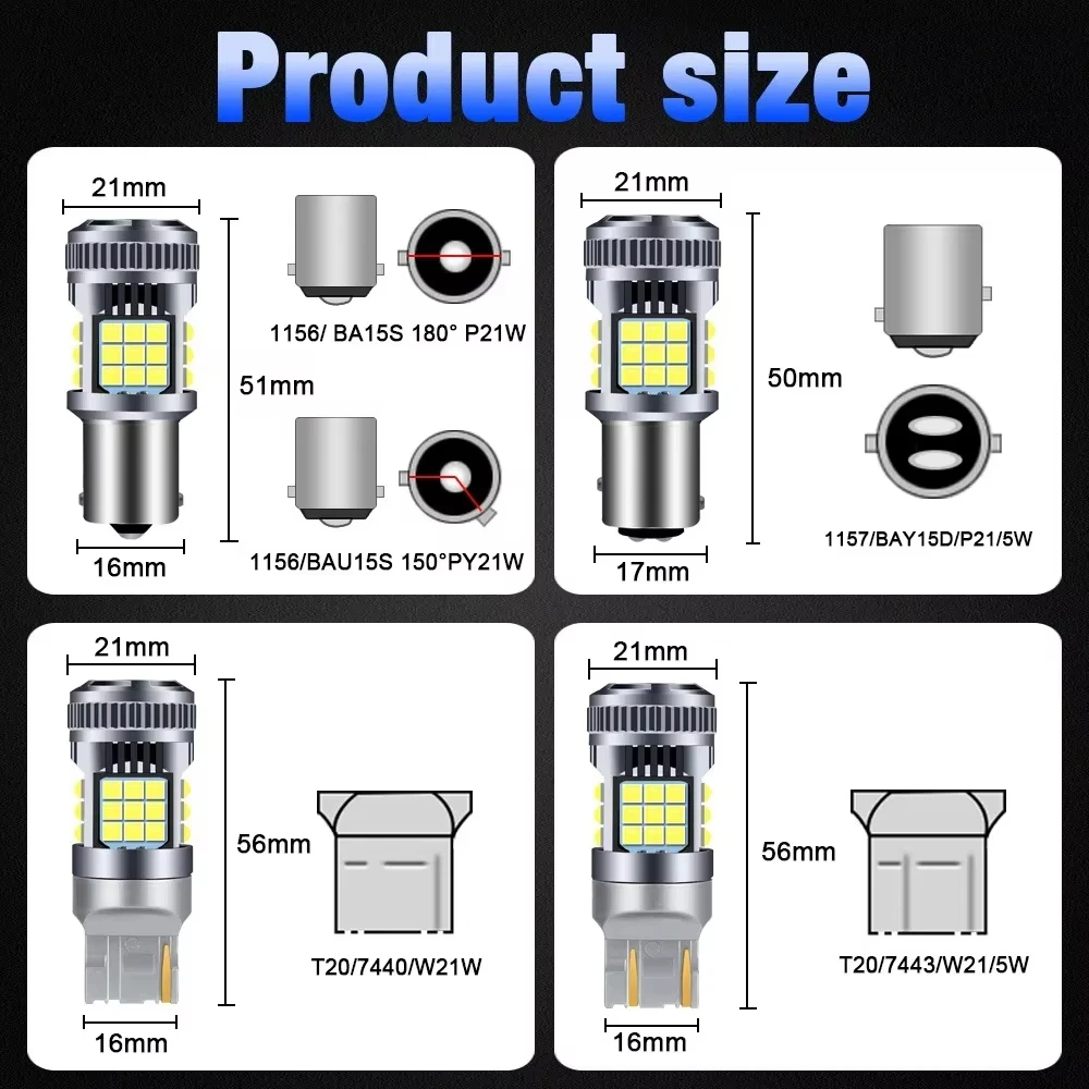 

1 шт. 12-24 В P21w 144 светодиодный Smd 4014 Ba15s Canbus 1156 светодиодный автомобильный светильник 1156 T20 светодиодный указатель поворота для автомобиля