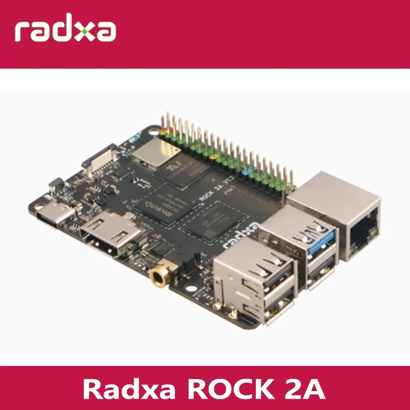 Placa multimídia Quad-Core Radxa ROCK 2A RK3528A, suporte 4k WiFi6/Bluetooth 5.4