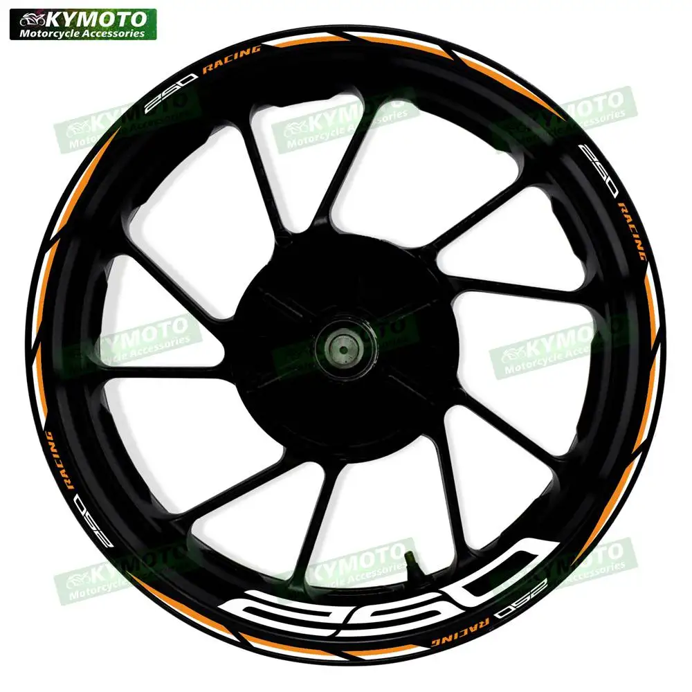 For Z250 Z 250 motorcycle accessories 17 inch front and rear wheel decals fairing hub rim reflective stickers decoration 6