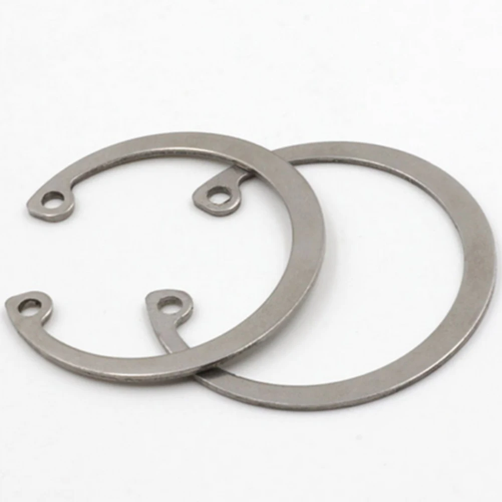 External Circlip Silver Snap Ring Stainless Steel C Type External Circlip Light Equipment Tools M6-M15 250pc Set
