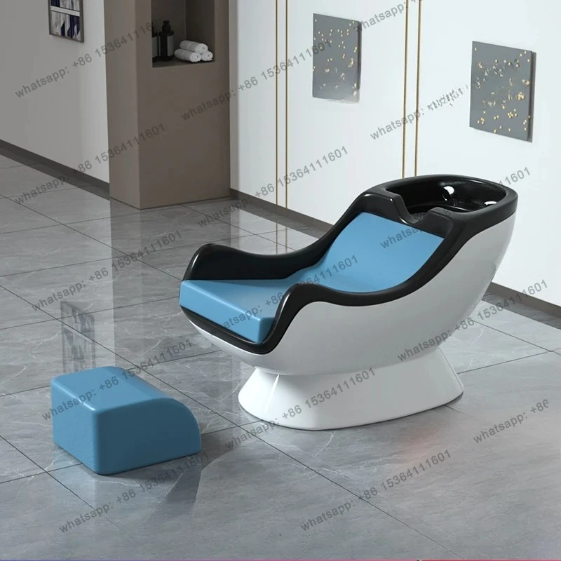 Peluquería, cama de champú, peluquería especial, cama de champú semirreclinada, cama de salón de belleza para sentarse todo en uno