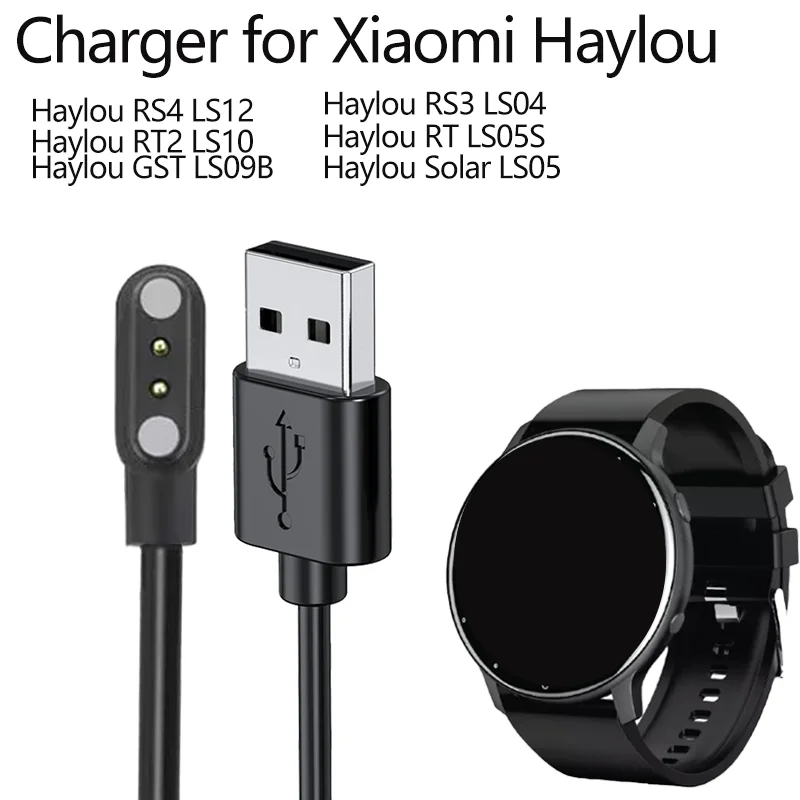 Carregador para SW021/SW025/SW01/ SW023/ Uwatch3/ UwatchUfit/ UwatchGT/ Haylou GSTLS09B SmartWatch Cabo de carregamento USB