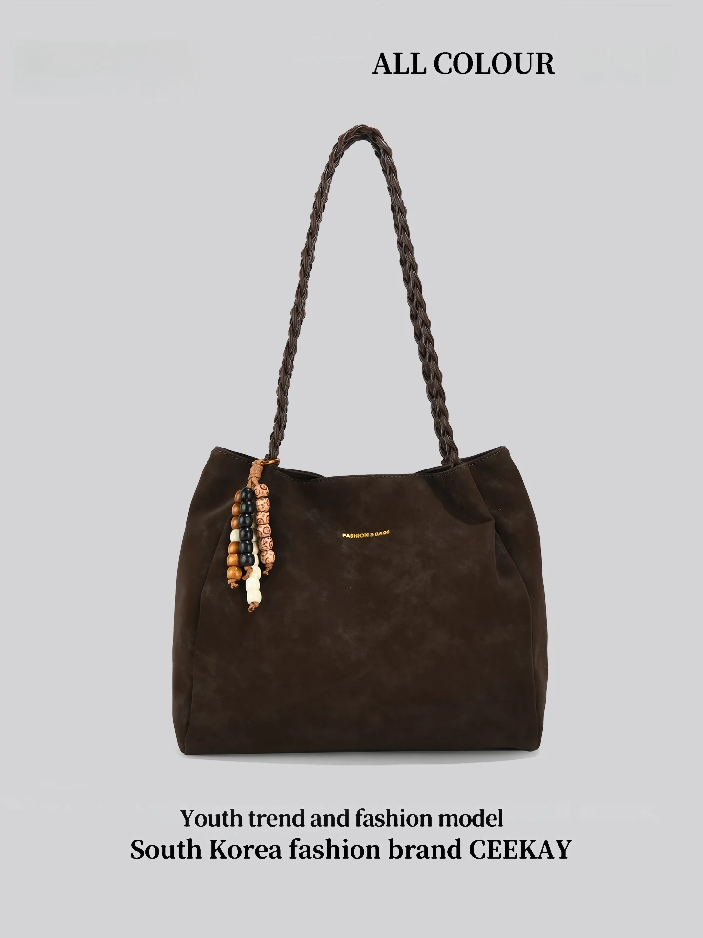 

Ceekay Original Design Large Capacity Tote Bag Women's Commuter Bag Autumn Winter Fashion Soft Synthetic Leather Shoulder Bag