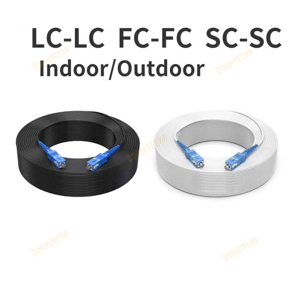 High Quality 100M Fiber Drop Cable Duplex SC-SC FC-FC LC-LC UPC Indoor/Outdoor SM Optic Drop Optical Patch Cord Fiber Cable