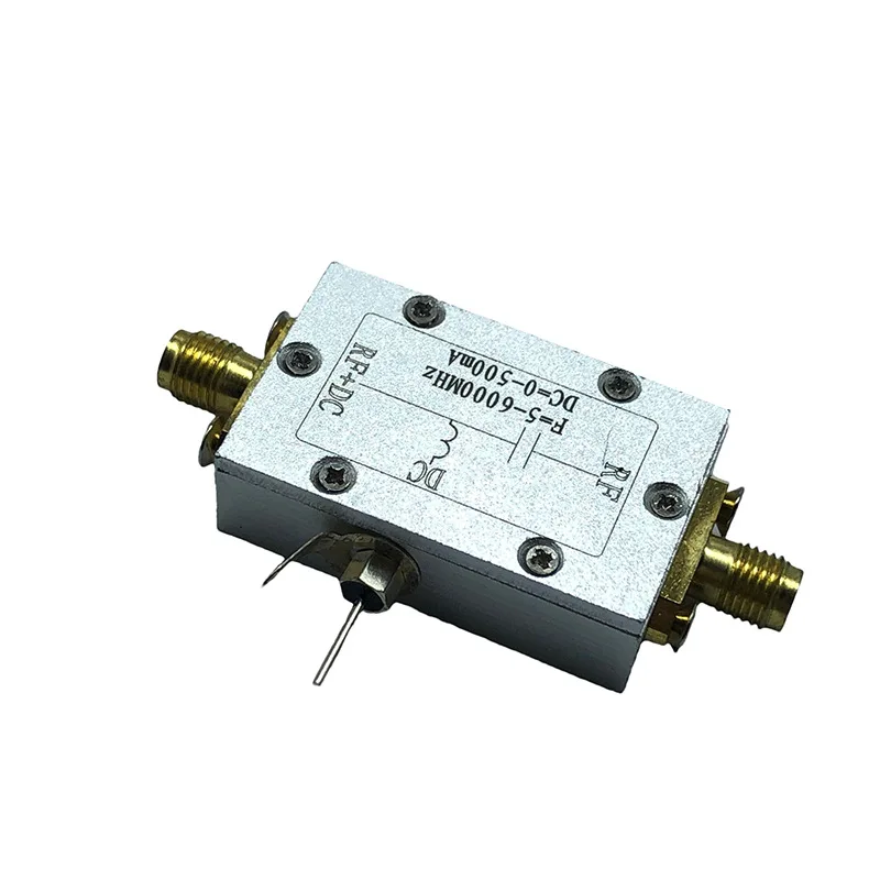 RF DC Break Device Biasing Device Coaxial Feed Bias Tee 10MHz-6GHz　Low Insertion Loss