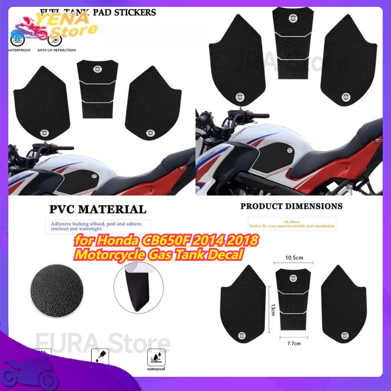 

Нескользящая защитная боковая наклейка «рыбья кость» для Honda CB650F 2014 2018, наклейка на бензобак мотоцикла