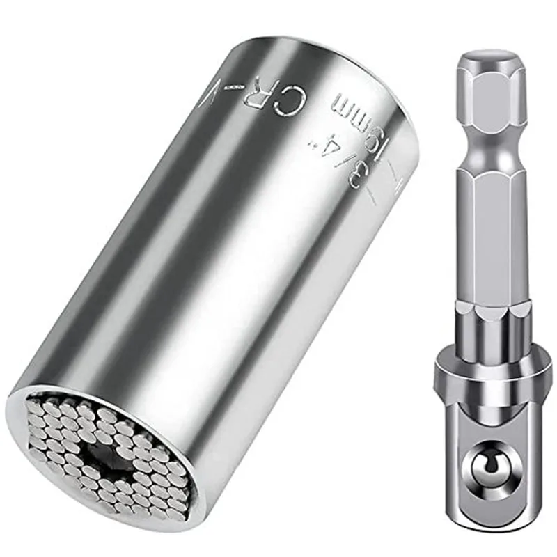 

Набор головок для динамометрического ключа 7-19 мм, втулка для дрели, трещотка, ключ, универсальный инструмент Magic Grip