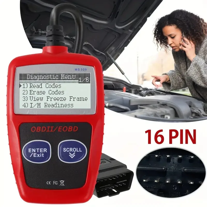 ماسح ضوئي للسيارة obd2 مطور - أداة تشخيص جهد البطارية وبث البيانات (قارئ رمز الخطأ)