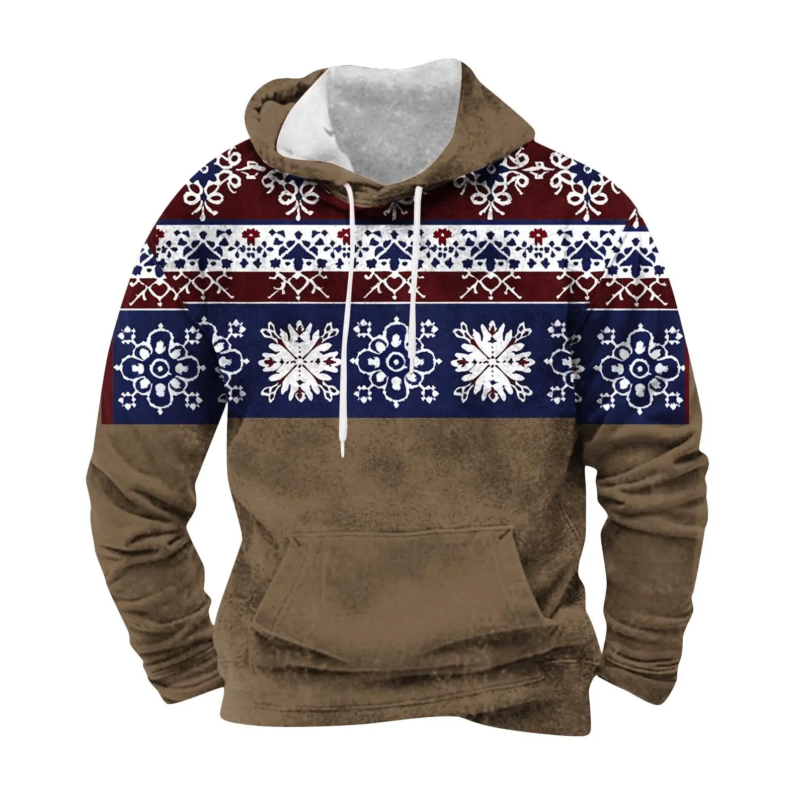 Vintage Tribal Ethnic Hoodies Aztec Graphic 3D Print Men's Hoody Oversized Streetwear Pullovers Hooded Sweatshirts Male Clothing