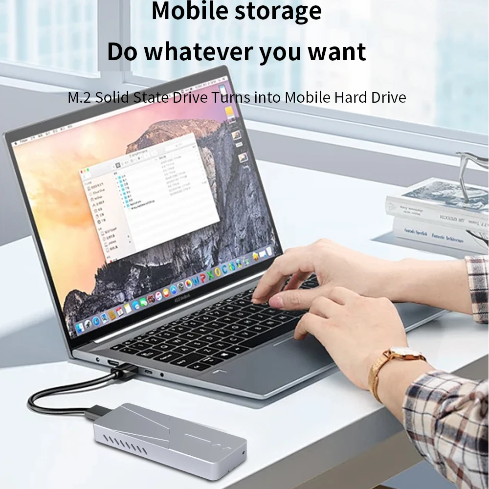 TISHRIC Aluminum Alloy SSD Case M.2 NVME Protocol Hard Drive Case Fully compatible with 2230/2242/2260/2280 M.2 SSD solid state