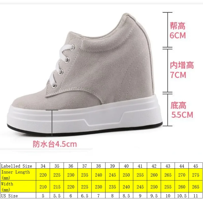 Fujin 13cm Cow Suede Leather Motorcycle Ankle Boots Platform Wedge Sneakers Hidden Heel Autumn Super High Women Booties Shoes