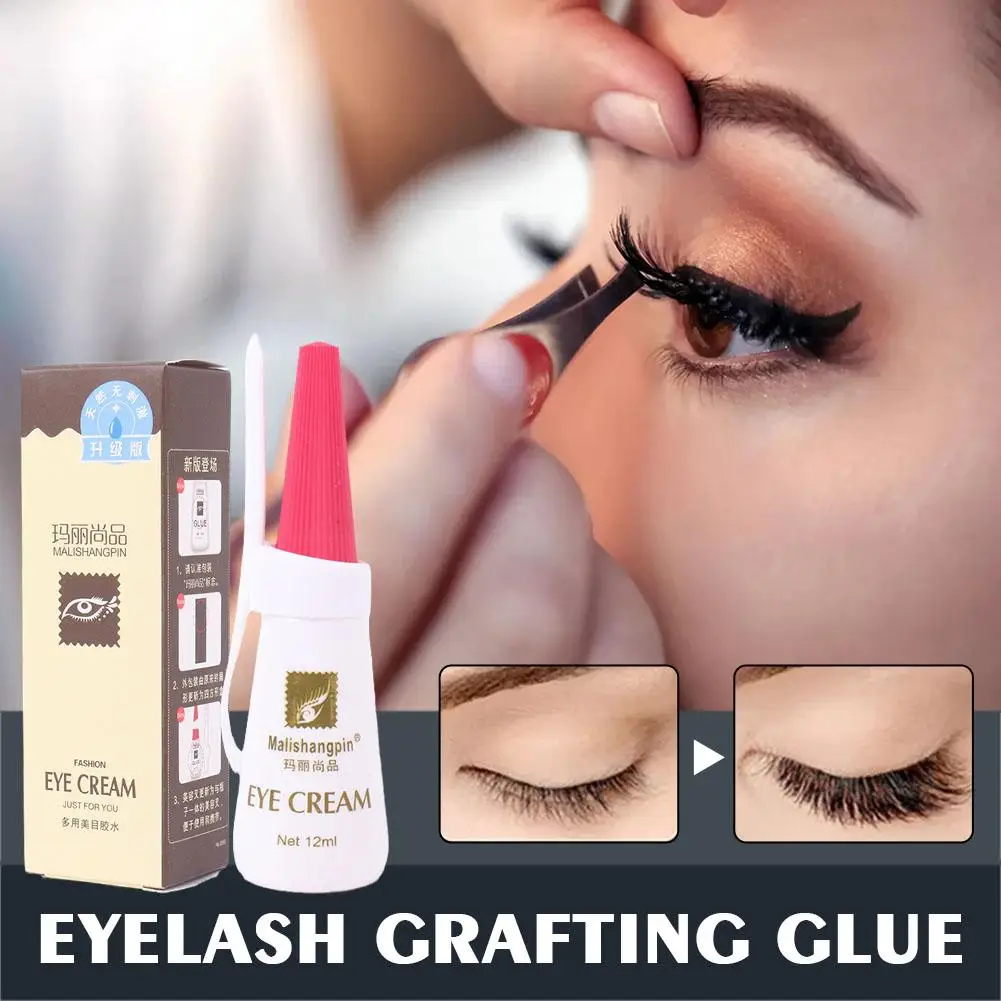 12ml แห้ง Grafted Eyelash กาวไม่ระคายเคืองขนตายาวกาว Lash กาวแต่งหน้าเครื่องมือ EXTENSION กันน้ํายาวนานบริษัท V3X1