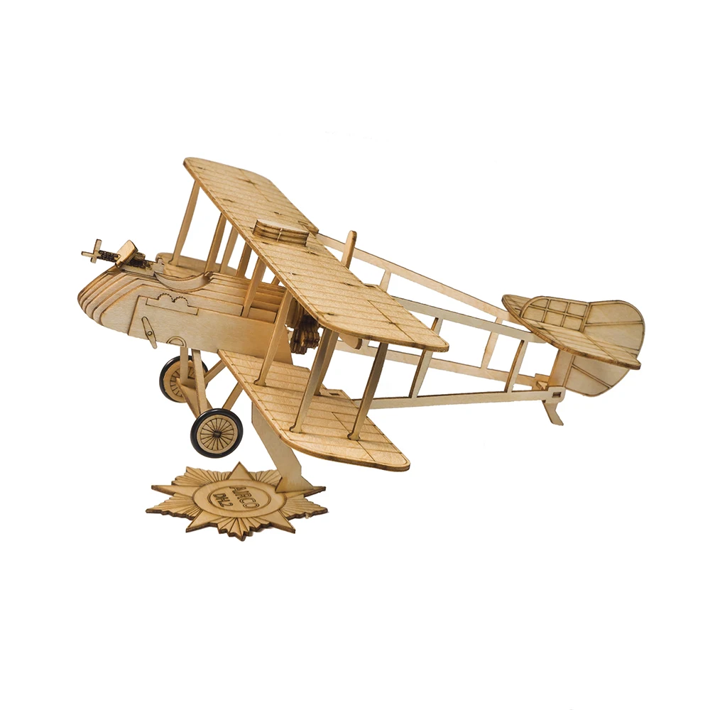 

Real Hawk Mini Airco DH.2 Масштаб 1:48 Самолет из массива дерева DIY Сборка Статическая модель Набор деревянных игрушек Украшения Детские подарки