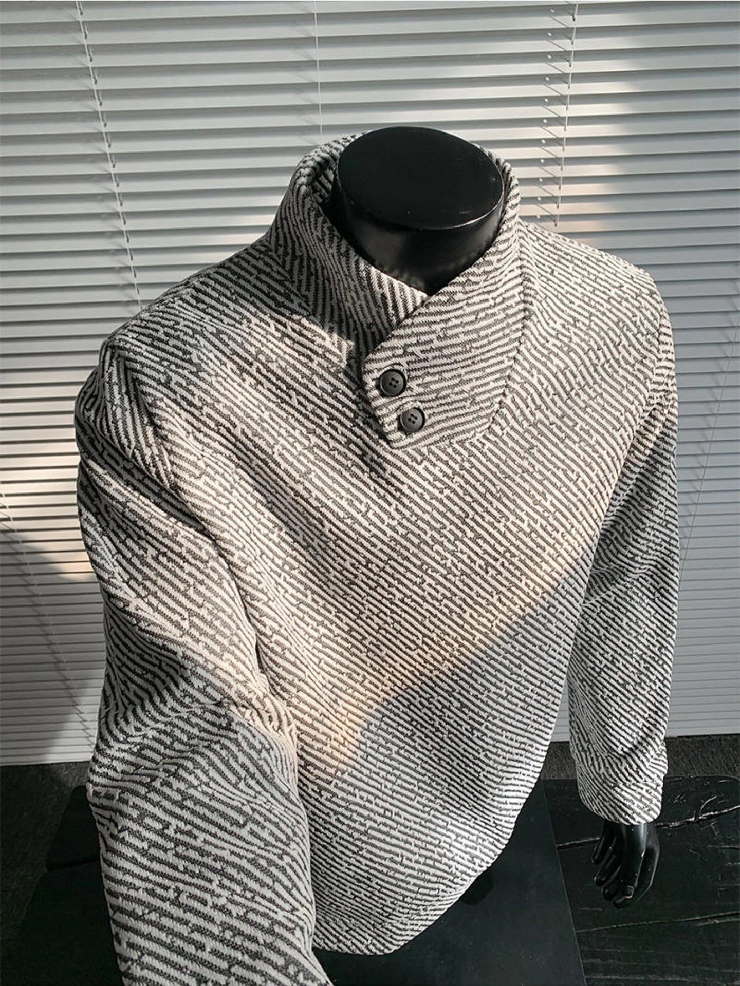 

Мужская толстовка с воротником-стойкой и зебровым принтом, весенняя, модная, плотная, для ношения под одеждой, базовый слой, новая модель