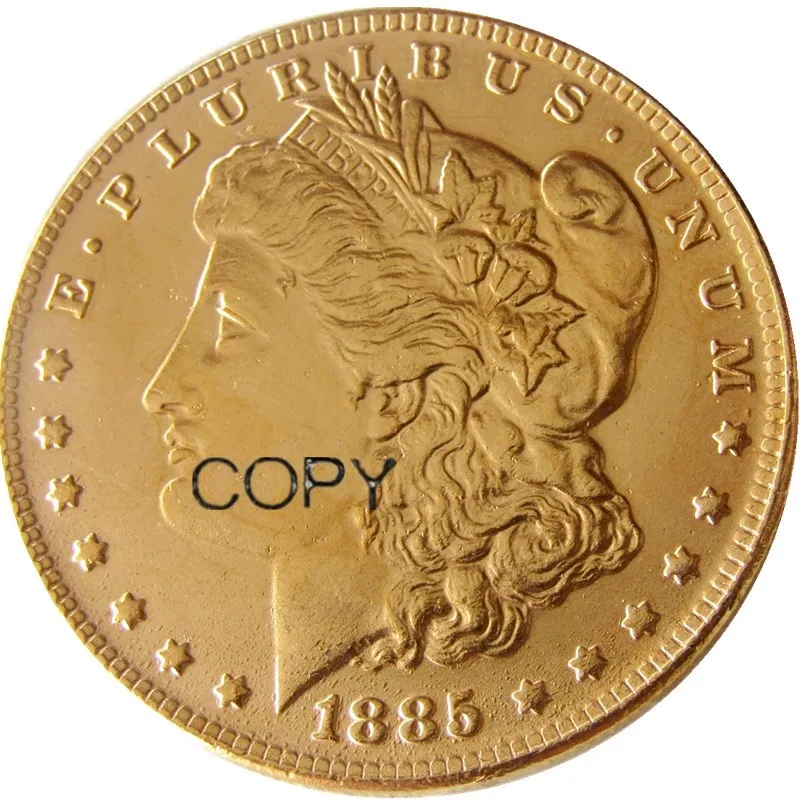 US 1885cc Morgan Dollar Gold Plated Copy Coins