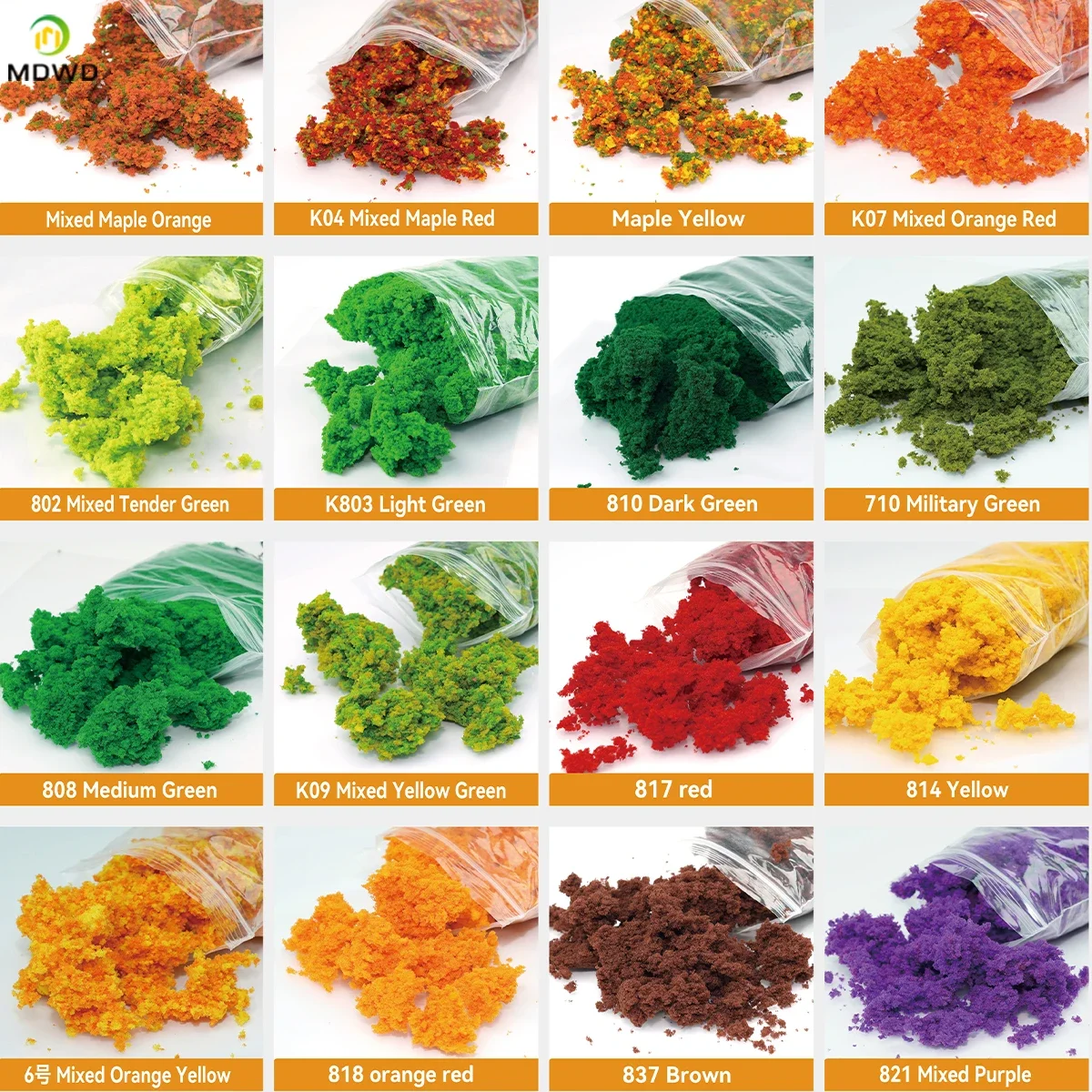 30G Micro Shrubs Bushes Agglomeration Sponge Model Material Railway Train Tree Powder Military Platform Layout Miniature Scene