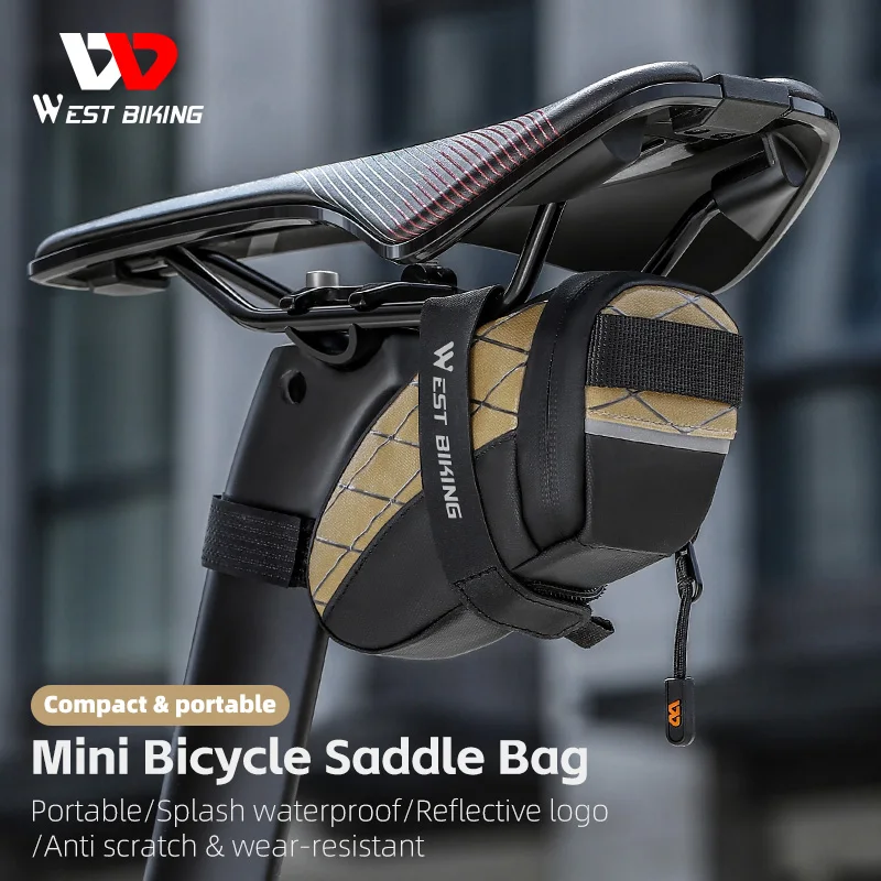 

Waterproof Mini Saddle Bag 0.3L Compact Portable Tool Storage Bag Reflective MTB Road Bike Accessories Riding Equipment