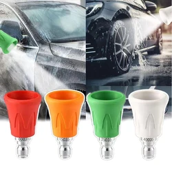 0°15°25°40°Car Wash Accessories Soft Rubber Sleeve Sector Nozzle Splash Proof Stainless Steel Nozzle For High Pressure Water Gun