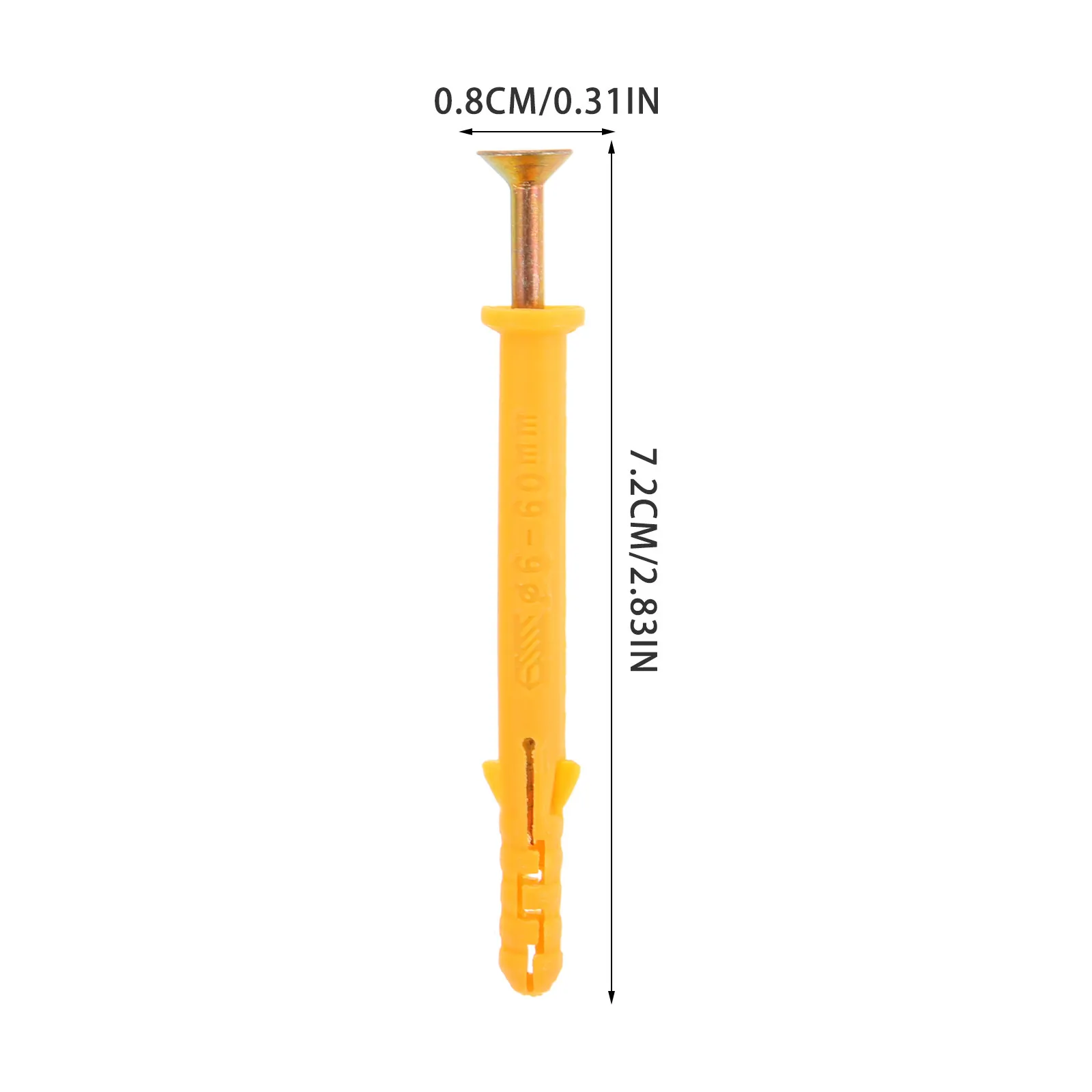 50Sets Wall Anchor Drywall Screw Heavy Duty Expansion Tube Assorted Sizes for Home Repair Decoration DIY Wall Plug Kit