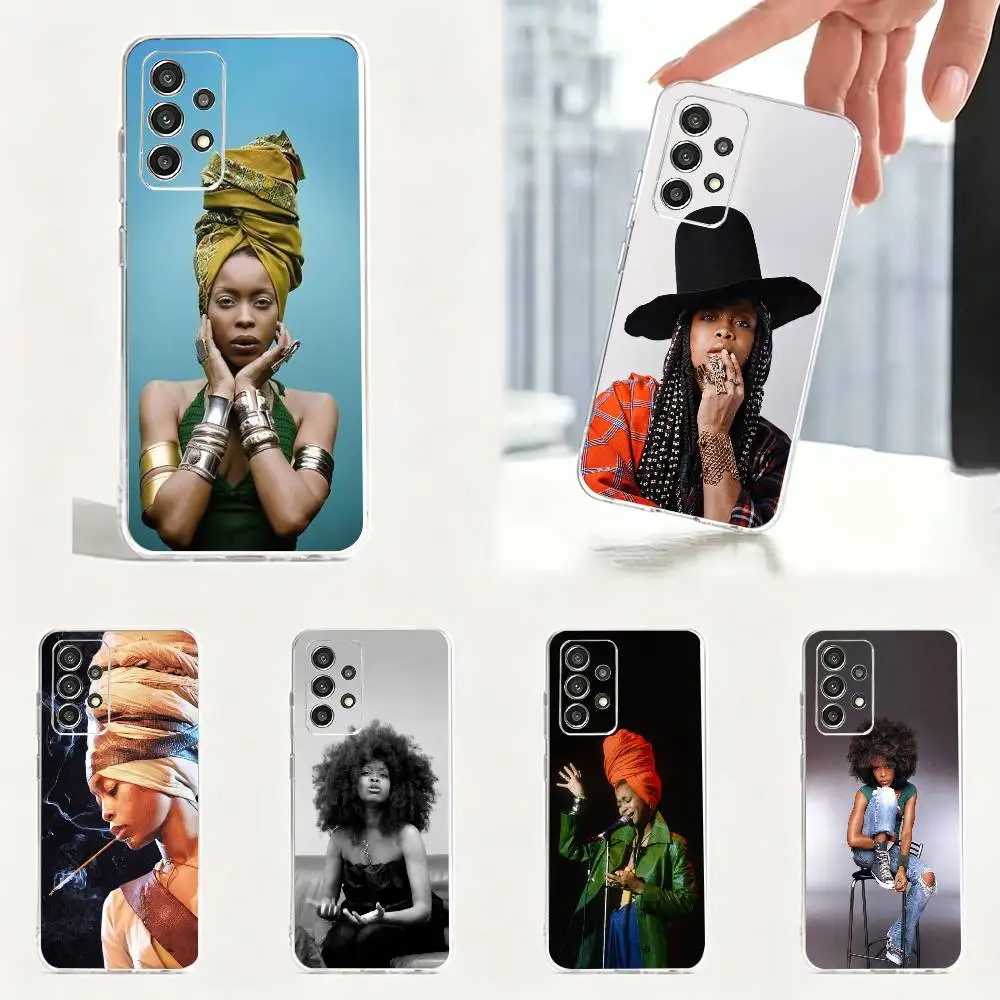 Legendary Soul Singer E-Erykah Badu  Phone Case For Transparent Soft case Samsung S25,S24,S21,S22,S23,S30,Ultra,S20,Plus