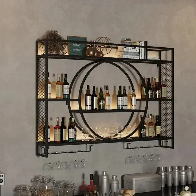 Scaffale di lusso Armadietto da bar Designer Bottiglia di stoccaggio Display Bagno Spezie Rack Organizzatore da cucina Bar Mobili per la casa