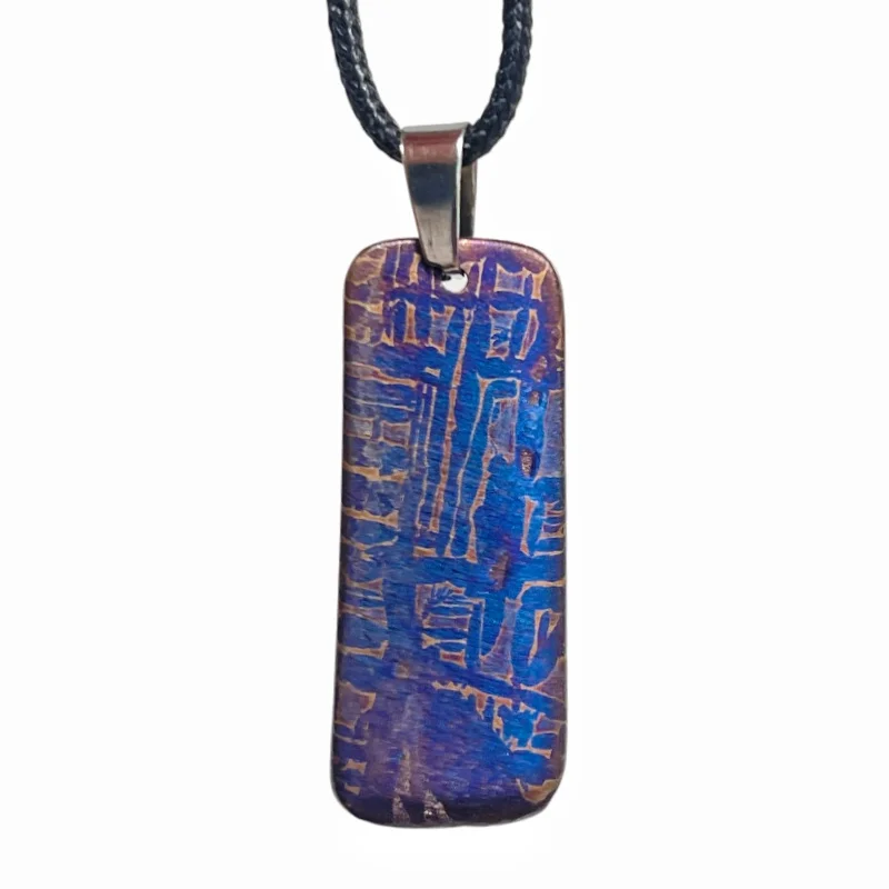 Genuine Muonionalusta Meteorite Rounded Rectangle Pendant Fine Meteorite Collection Piece LK439