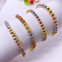 ESALE Fashion Women Bracelets Trendy Gold Plated Colorful Beads Bangles Beaded Bracelets Jewelry Accessories Gift ZB001