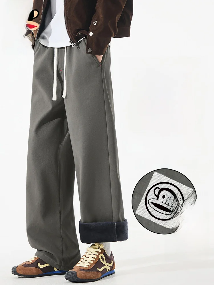 

PaulFrank Men's Fce Lined Straight Leg Casual Pants Outdoor Warm Spring Loose Drapey Long Trousers Comfortable Cotton Jeans