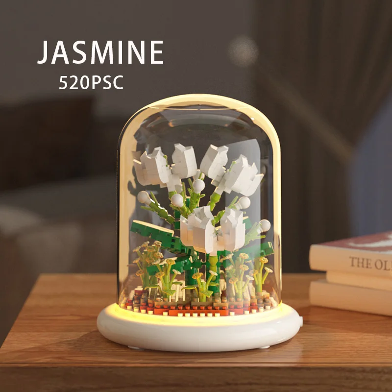 Building Block Flower Micro Particle Assembly for CHILDREN'S Building Block Toys Roses Tulips Tabletop Decorations Gifts 11