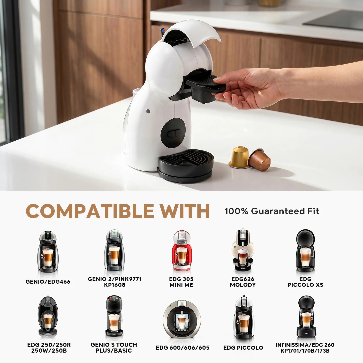 Reusable Nespresso-to-Dolce Gusto Coffee Capsule Converter, Adapter