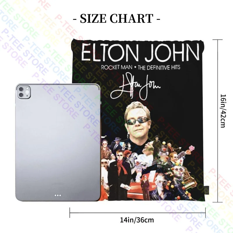 Elton John Rocket Man The Definitive Hits Drawstring Bags Gym Bag Fashion New Style Lightweight Multi-function