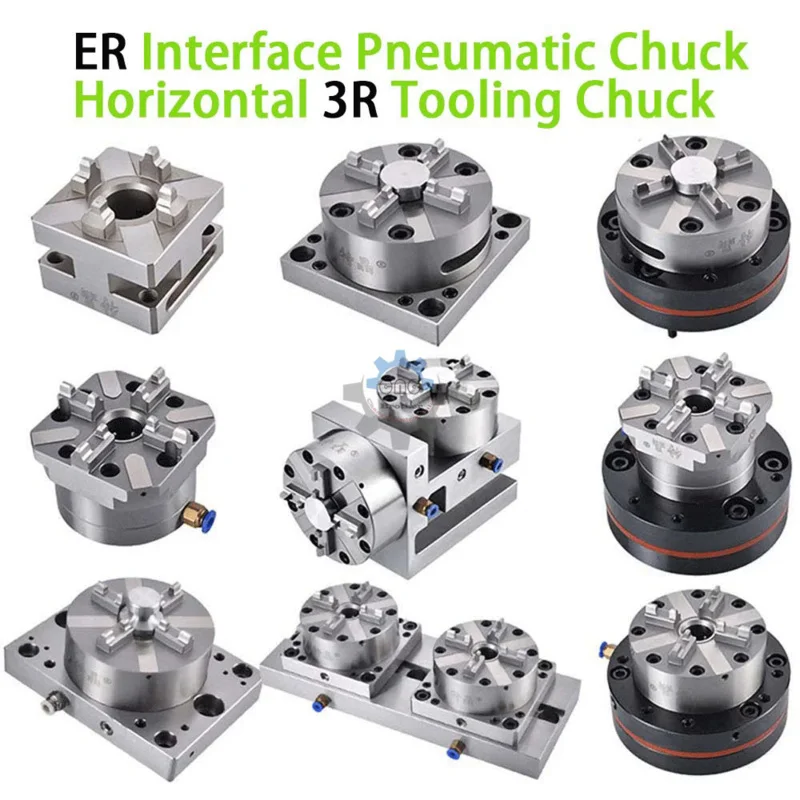 CNC 100mm Pneumatic manual Chuck for EDM Spark Machine Electrode Clamping Precision CNC Engraving Chuck apply to EROWA Interface