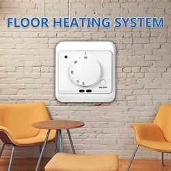 Electric Floor Heating Room Thermostat Manual Floor Heating Cable Thermostat 16A Temperature Controller Meter With Sensor