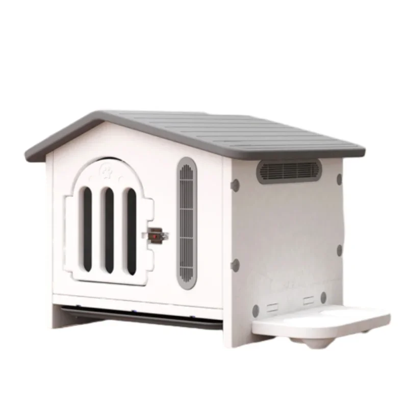 Small Animals Washable Outdoor Indoor Pet Kennel Rainproof Dog Cage Pet Villa House With Feeder Bowl Houses & Furniture