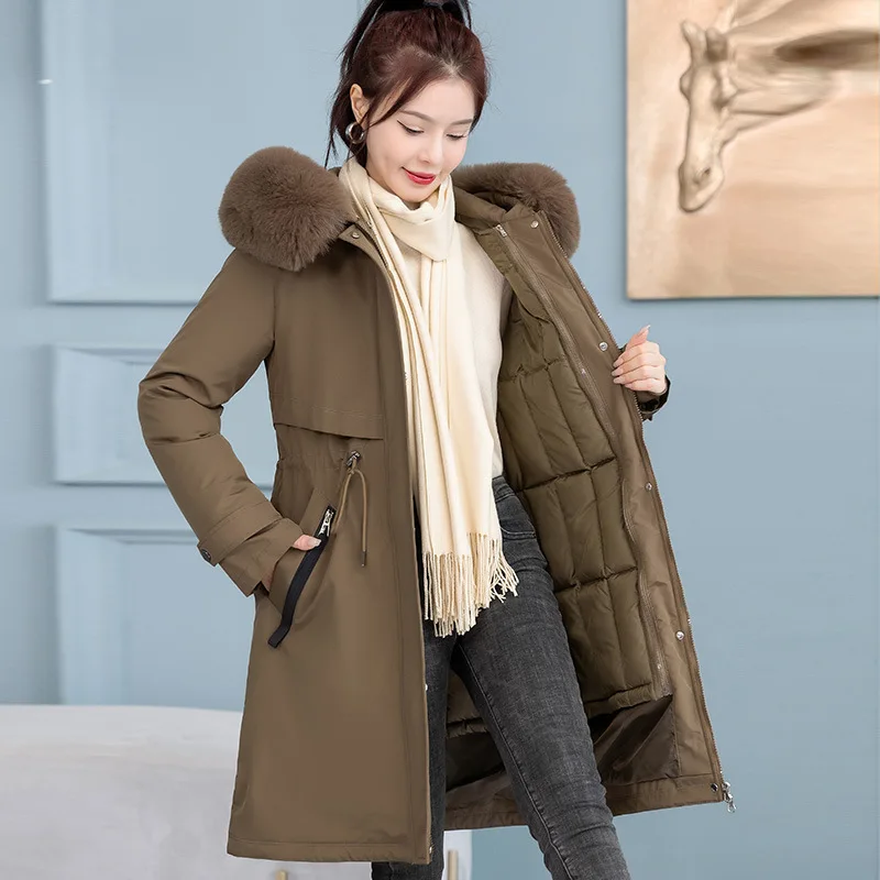 

Женская осенняя парка Verde: универсальная, теплая, с леопардовым принтом, на подкладке, с поясом, в трендовом стиле, водонепроницаемая