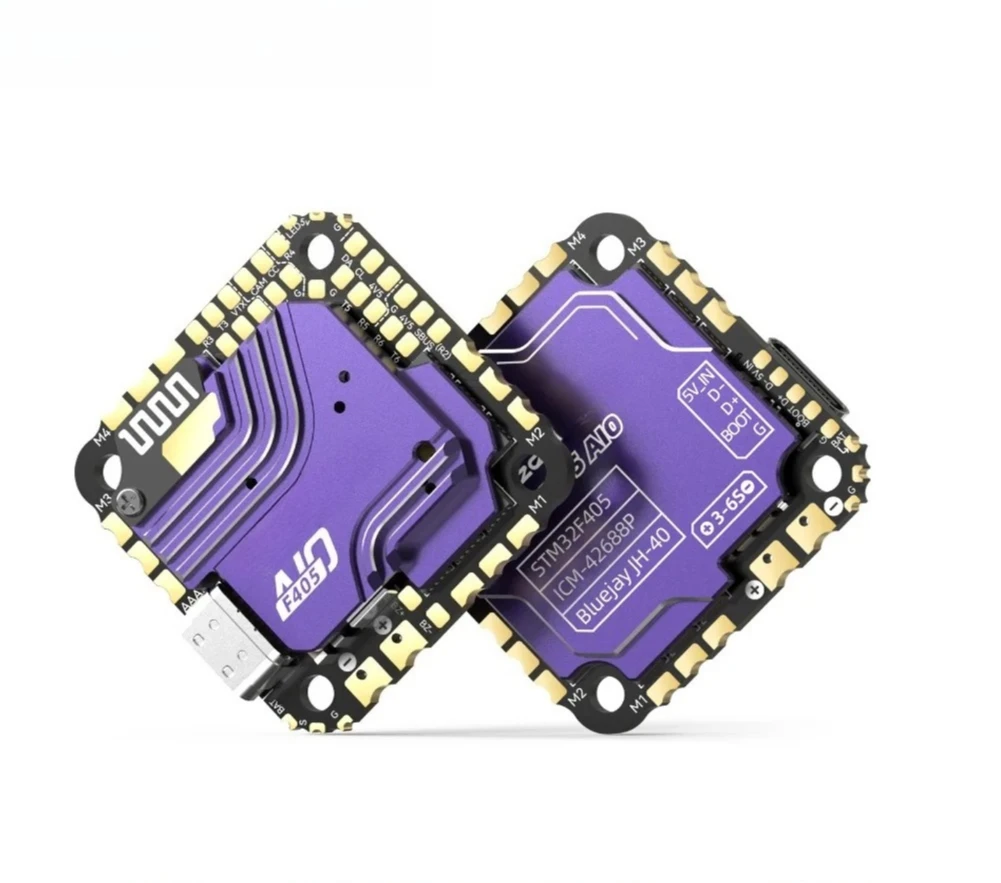 

SpeedyBee F405 AIO 40A 25.5x25.5 Flight Controller, New SPA06-003 Barometer with ICM-42688 Gyroscope RC FPV Freestyle Drone