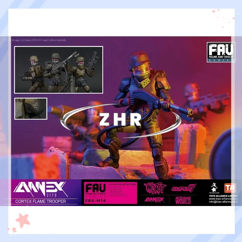 متوفر في المخزون حمض حرب المطر ANNEX 2179 FAV-H14 اللحاء لهب جندي المنقولة الجندي نموذج عمل الشكل لعبة جمع هدية