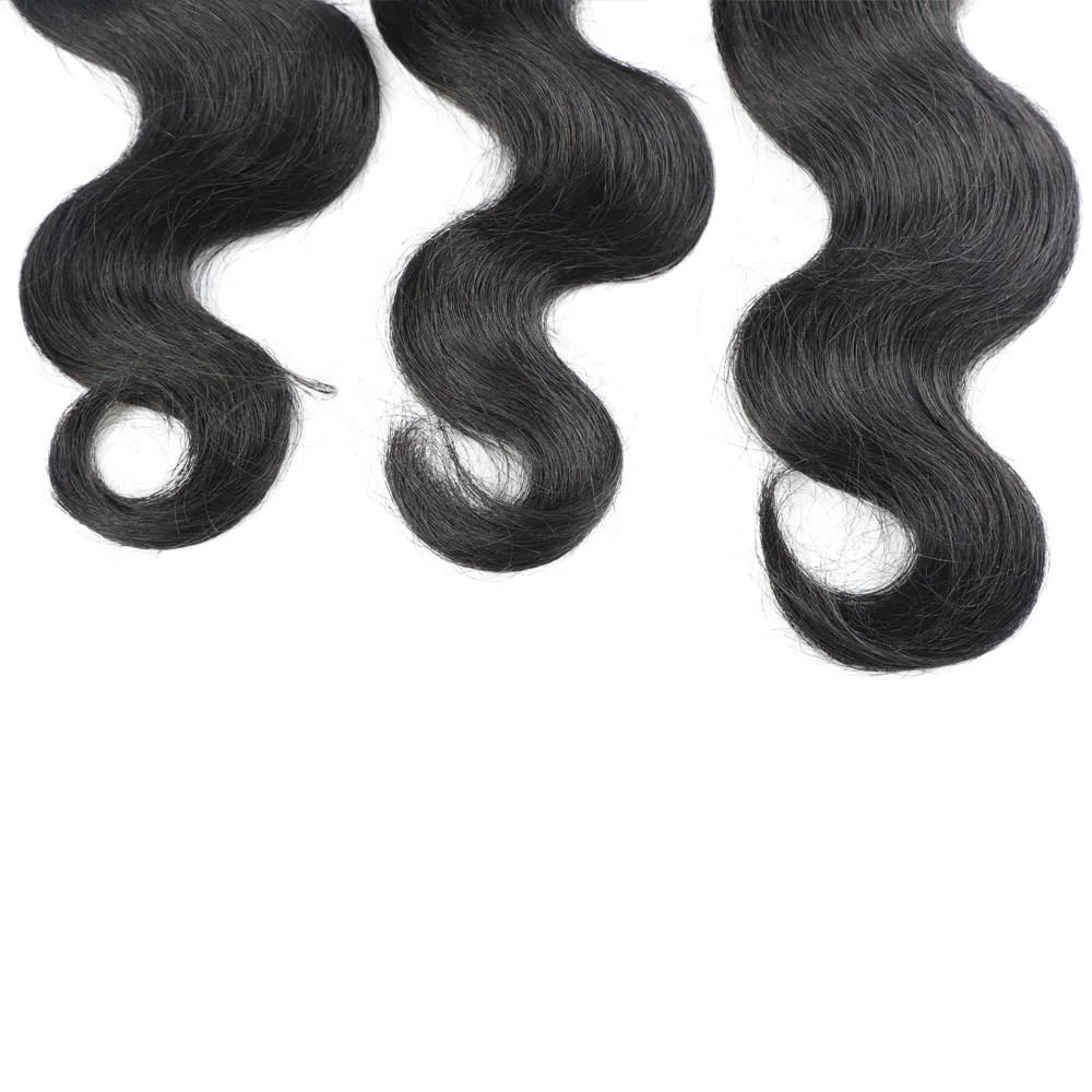 Indian Body Wave 3 Bundles 100% Human Hair Weave Bundles 8-28Inch Natural Color Non-Remy Hair Extensions