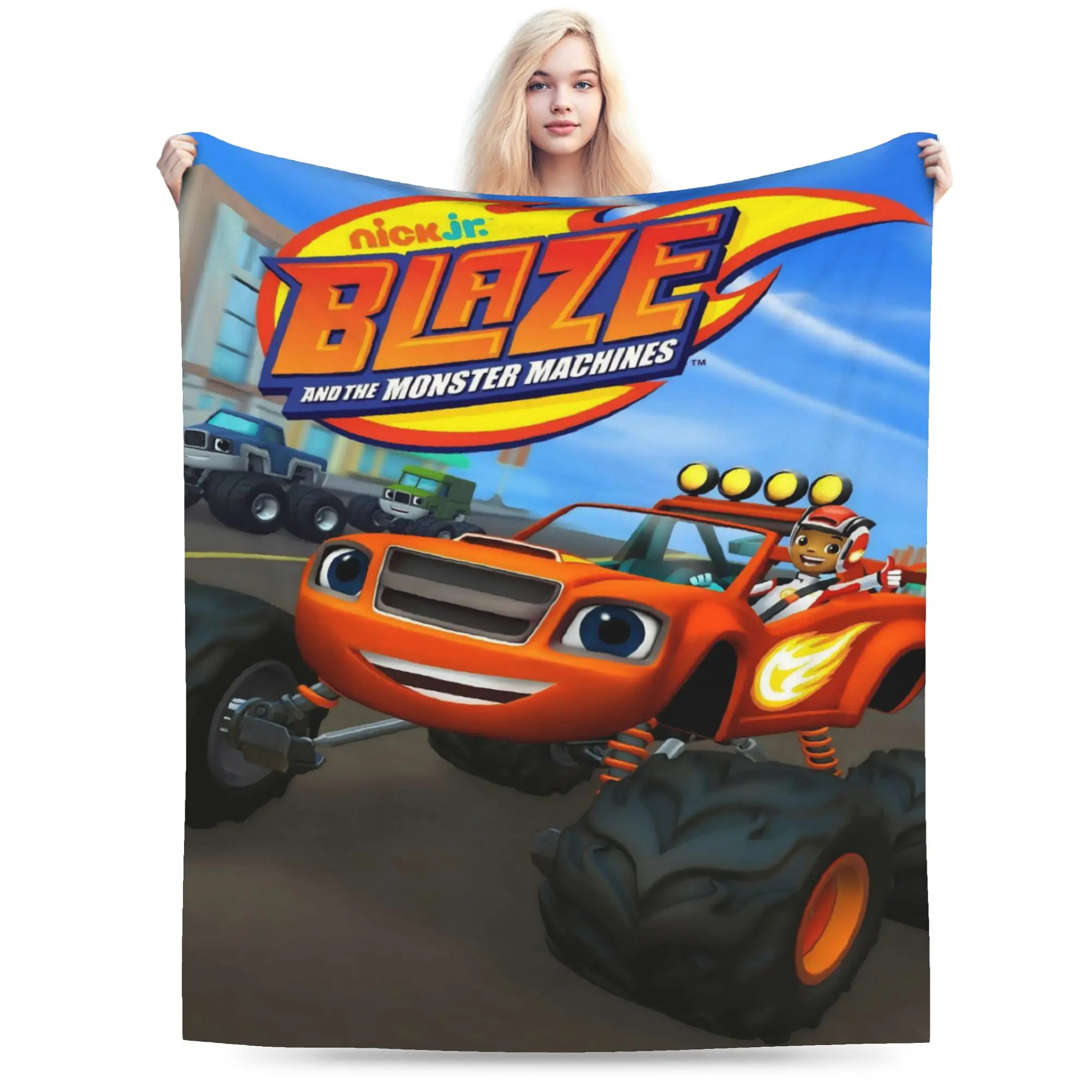 Blaze and the Monster Machines Throw Blanket for Couch  Soft Cozy Plush Blanket 50x60 Inch Multi-size Bedspreads