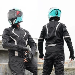 Motorcycle Jacket Man Waterproof Protective Motobiker Racing suit Moto Set with removable liner Riding Coat Windproof