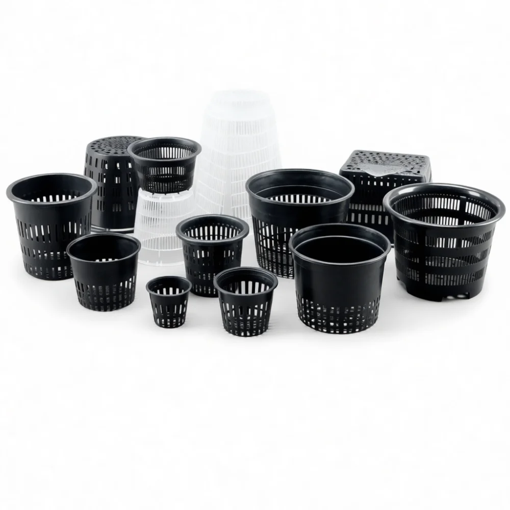 Slotted Mesh Plastic Nursery Pot Breathable Hydroponic Planter Basket For Orchid Roots Succulent Propagation Grow Starter Cup