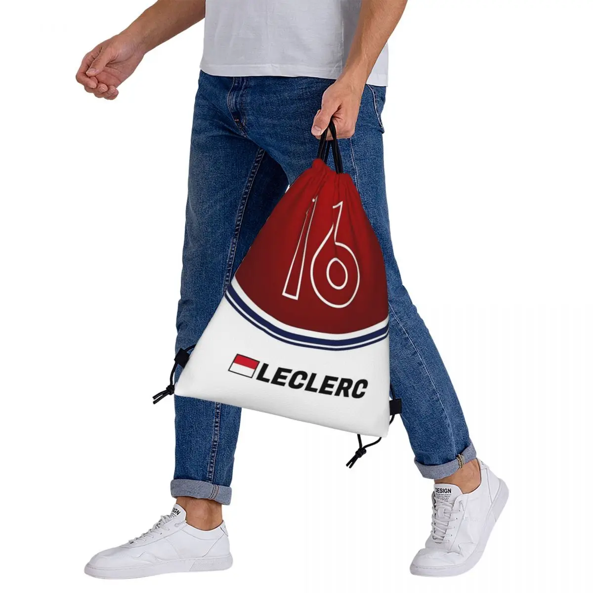 F1 2018 - # 16 حقيبة ظهر من Leclerc، حقائب ظهر عصرية محمولة برباط، حقيبة رياضية، حقائب كتب للطلاب والنساء