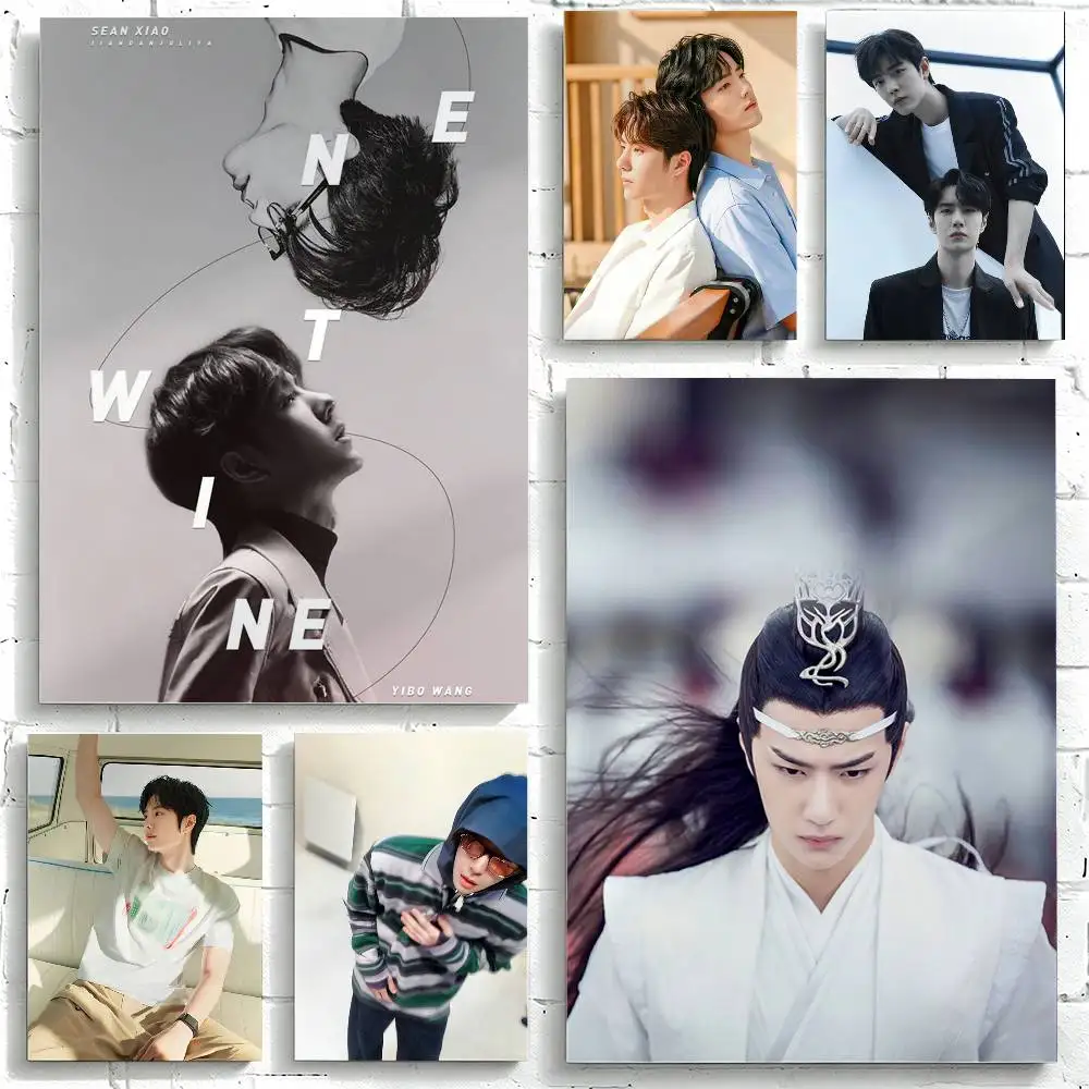 Wang Yibo The Untamed Lan Wangji Poster High Quality Dorm Living Room Aesthetic Wall Decoration Painting Stickers Gift