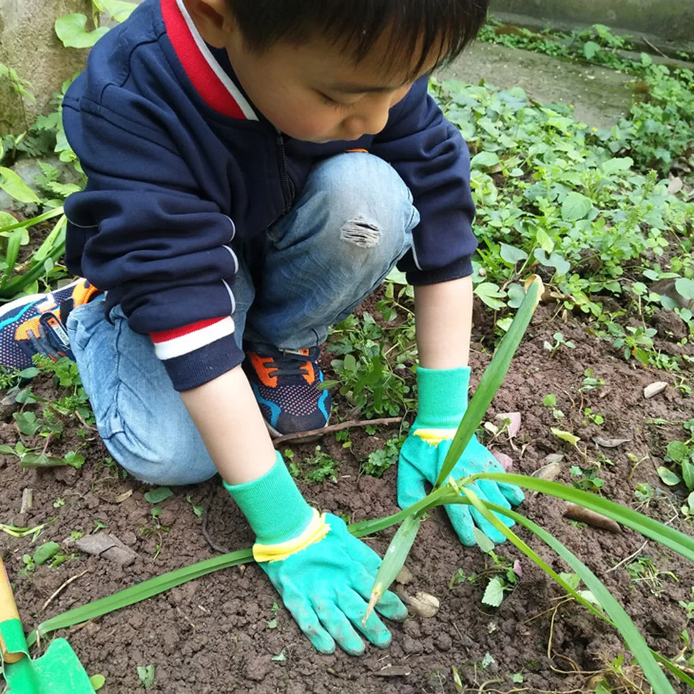 

Stab Resistant Gloves Safety Home Work Kids Protective Latex Children Gardening