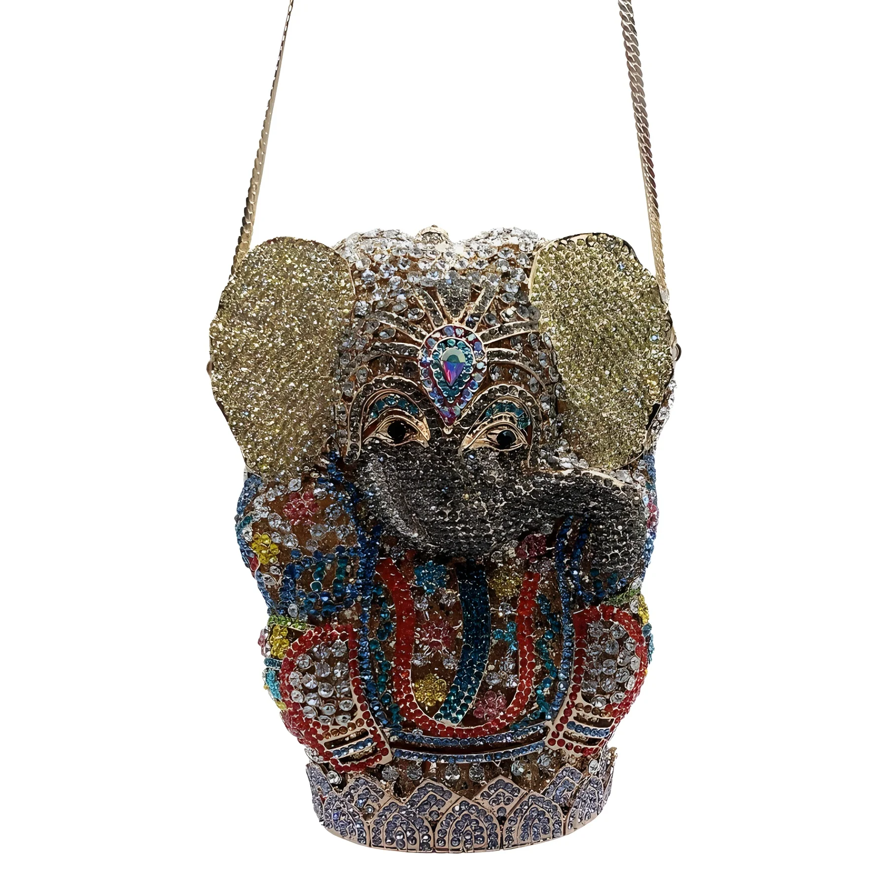 

Elephant Diamond Dinner Bag Indian God Banquet Diamond Clutch Elephant Stone Pochette Soirée Femme Mariage Rhinestone Clutch Bag