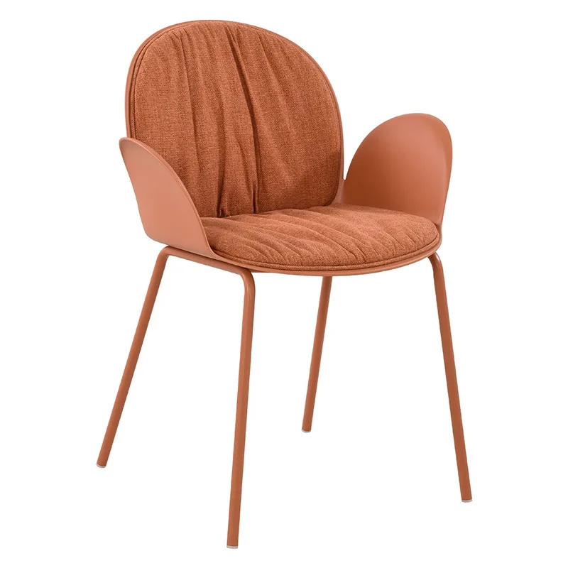 

Plastic chair home user simple armrest dining chair, Nordic restaurant backrest stool