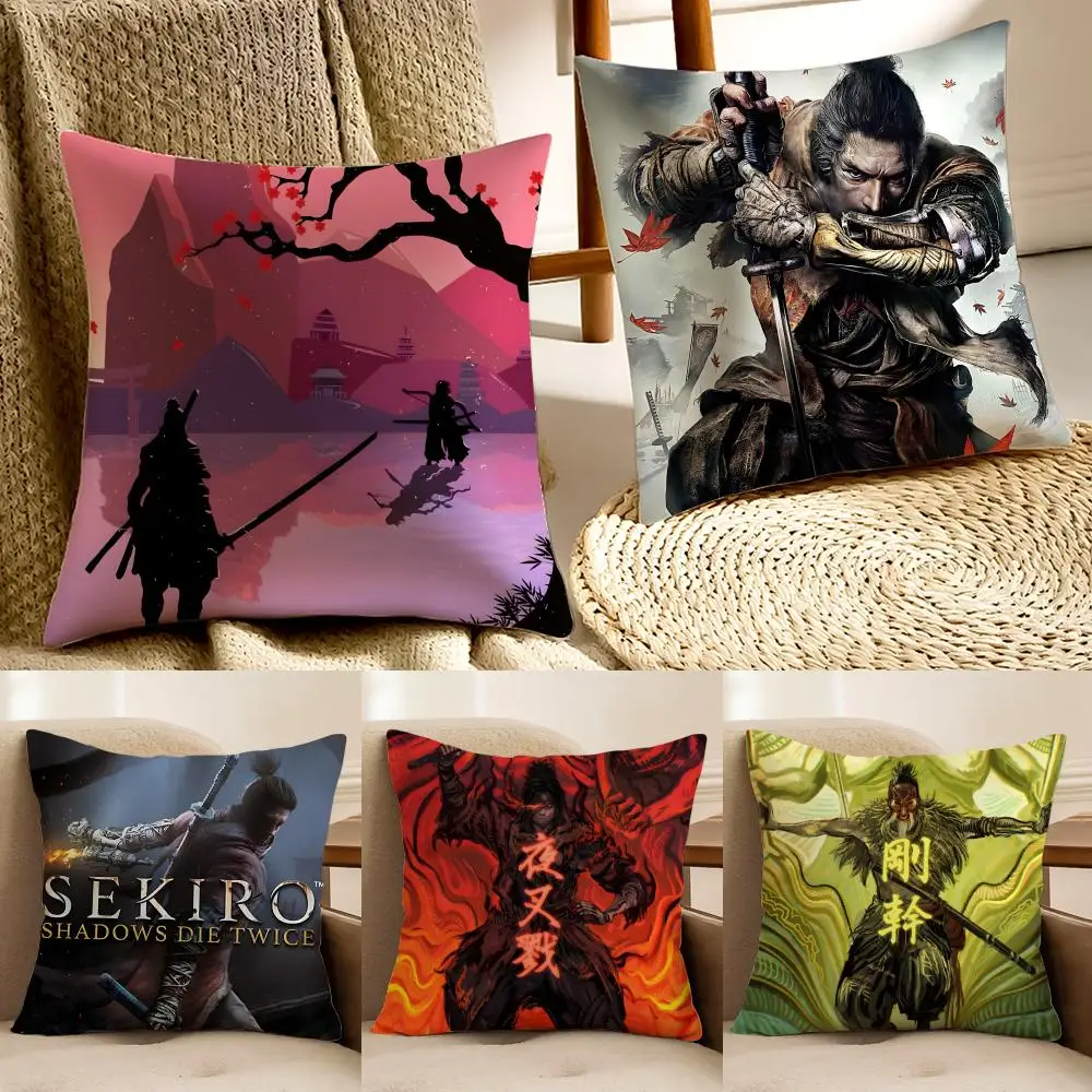 

game S-Sekiro S-Shadows Die Twice Cushion Cover Pillowcase Anti-dustmite living Room Sofa Decor Cushion Room