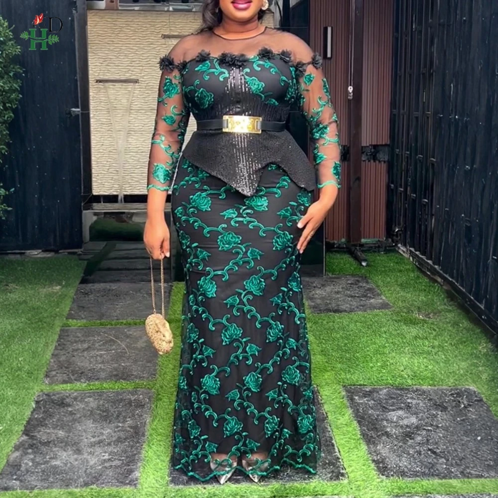 

H & D африканское платье для женщин, турецкое платье, платье макси больших размеров, платье для свадебной вечеринки, африканская одежда, роскошная элегантная новинка 2023 года