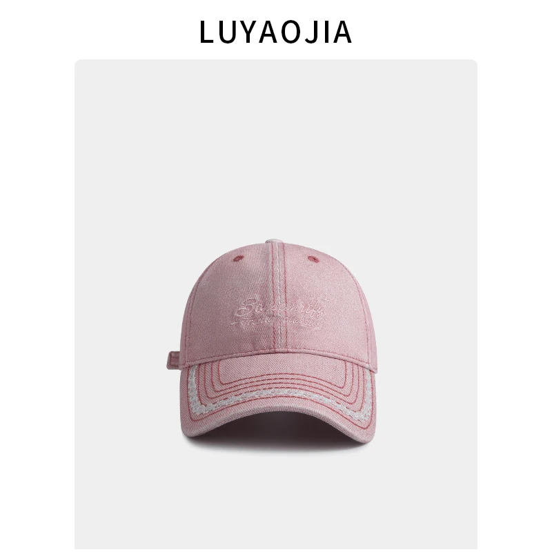 

Denim baseball cap women's spring and summer new fashion wide brim face cap